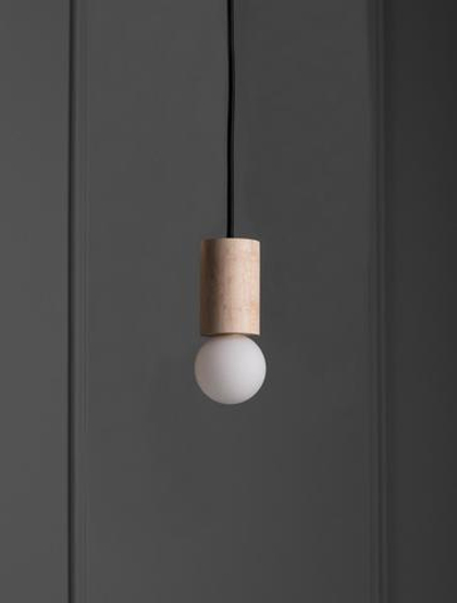 Wood Cylinder Pendant 04" by ALLIED MAKER