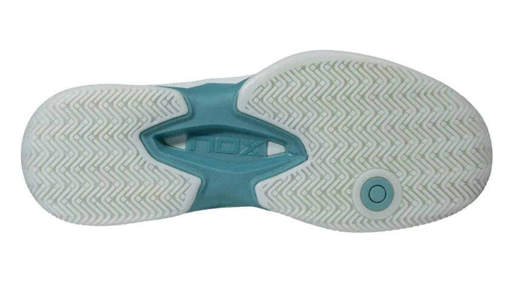 Женские кроссовки для padel NOX AT10 LUX - morning mist/turquoise
