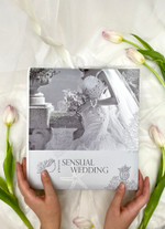 Фотоальбом свадебный на 50 магнитных листов 23х28 см, кольца sensual wedding 2 ЧБ