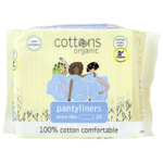 Cottons, 100% хлопок, удобные ежедневные прокладки, ультратонкие, 24 прокладки