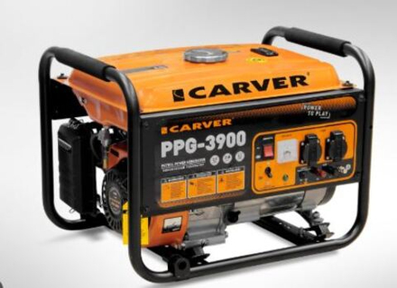 Генератор бензиновый CARVER PPG-3900 бензин (LT-170F. 2.9/3.2 кВт