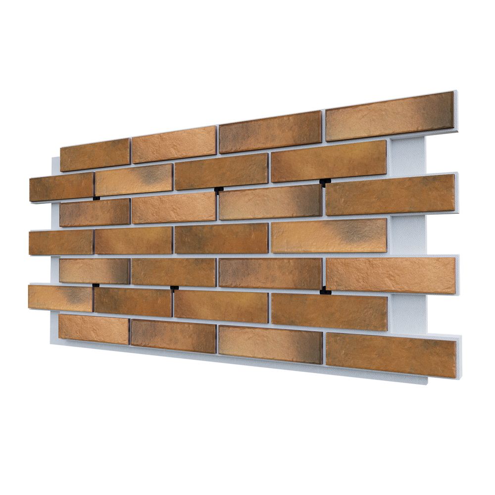 Клинкерная фасадная термопанель ППС25 Cerrad Retro Brick Curry 1150x540