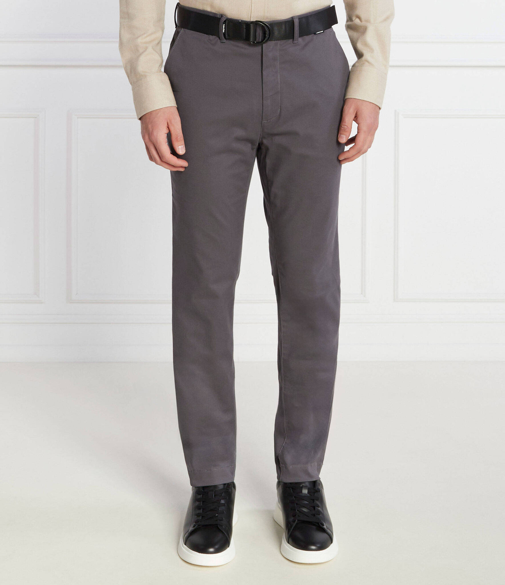 Чиносы + пояс MODERN TWILL Calvin Klein - графитовый(K10K110979)