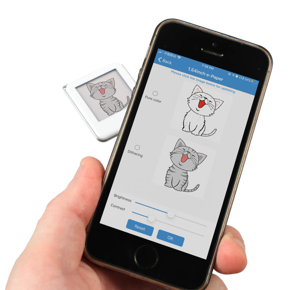 Брелок с экраном E-Ink 1,54 дюйма и NFC (Waveshare 1.54inch NFC-Powered e-Paper)