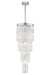 Люстра подвесная NewRgy 2774R/9A CHROME+CLEAR, 9×40 Вт, хромированная и прозрачная