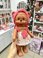 Мишка в розовом Nines d'Onil, 28 см. Упаковка фирменный рюкзачок