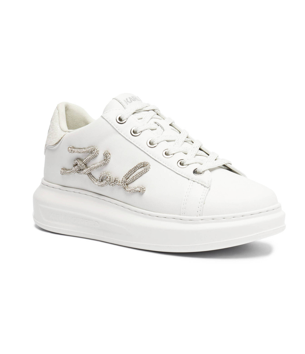 Кожаные кроссовки kapri signia Karl Lagerfeld - белый(KL62510G)
