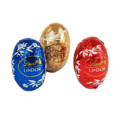 Шоколад Lindt Lindor mini eggs ассорти начинка из молочно-белого темного шоколада пасхальные яйца 90 г (Из Финляндии)