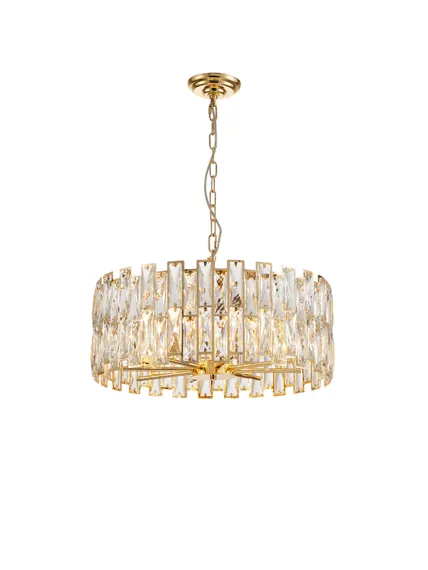 Люстра подвесная NewRgy B65-ф600*H230 H GOLD, 8×40 Вт, золотая