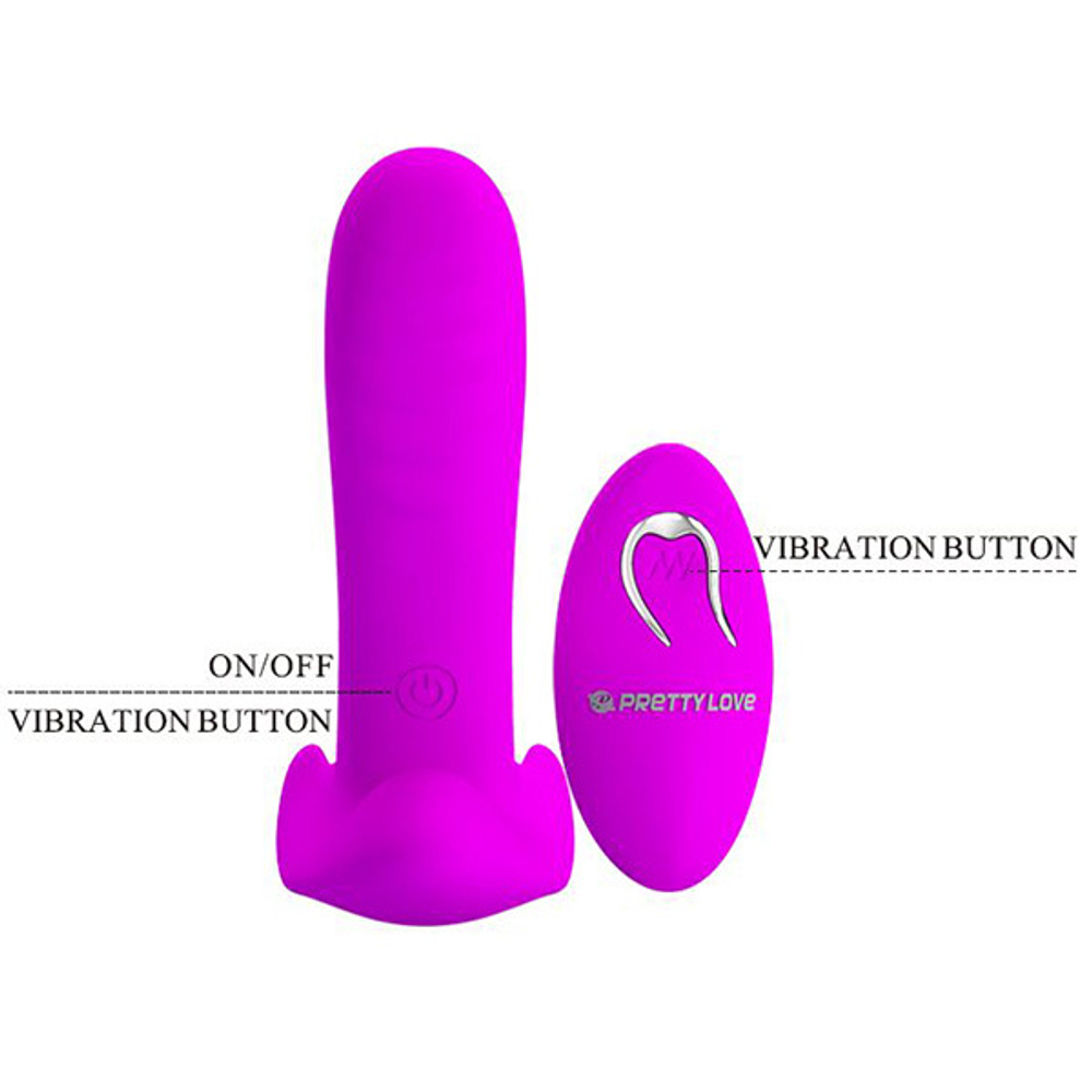 Лиловый мультифункциональный вибратор 10см Pretty Love Remote Control Massager BI-014850W