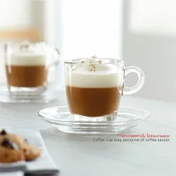 Чашка 195 мл кофейная "Cappuccino Caffe Premio" d 10,3 см h8,1 см стекло Ocean [6]