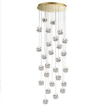 Люстра каскадная 120W 4000К 5085/120L золото Jemstone Odeon Light