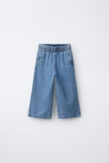ZARA ДЖИНСЫ WIDE LEG, ВЫЦВЕТШИЙ СИНИЙ