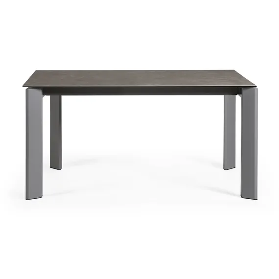 Стол раздвижной Atta 160-220x90 см, антрацит, серая керамика