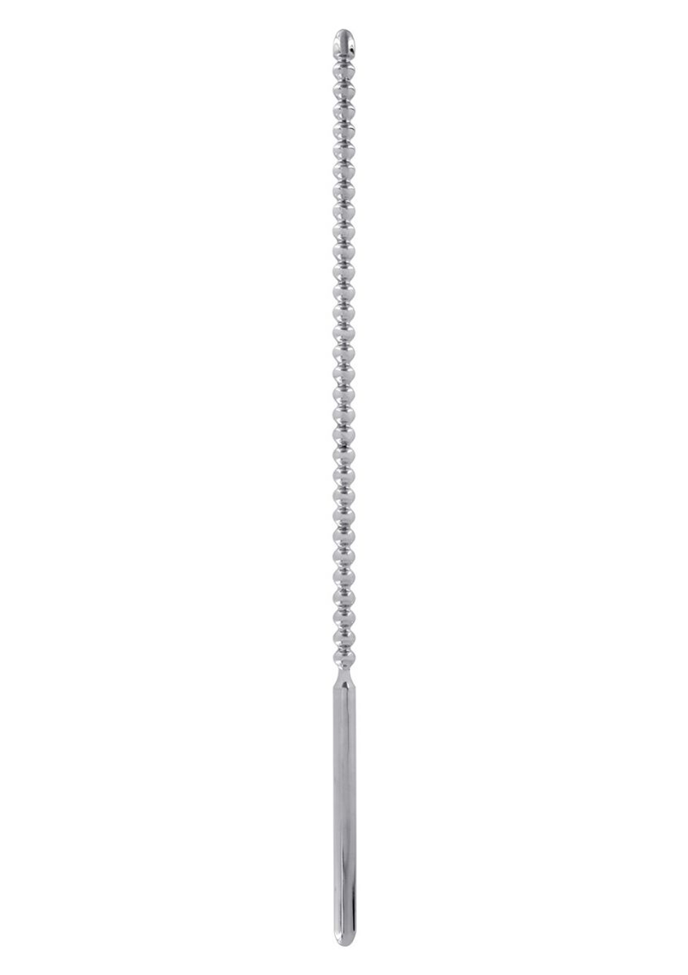 Уретральный плаг Dip Stick Ribbed (Цвет: серебро)