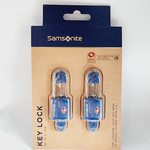 Samsonite замок для сумок и чемоданов (с ключом), 2 шт. в упаковке, синие