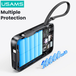 Power Bank внешний аккумулятор повербанк USAMS 10000 мАч 20W с кабелем