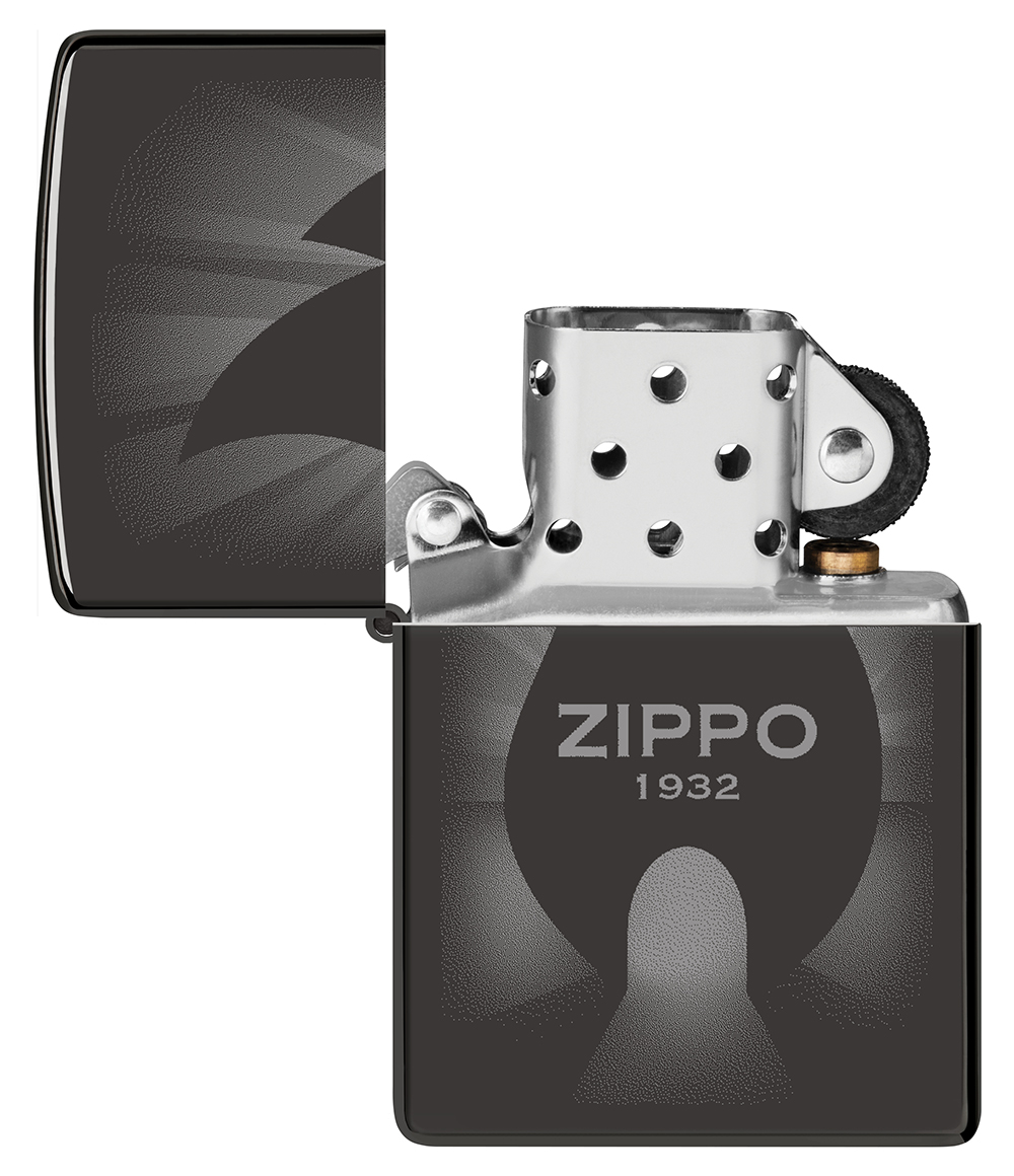 Зажигалка ZIPPO Radiant с покрытием High Polish Black, латунь/сталь, черная, глянцевая, 38x13x57 мм,