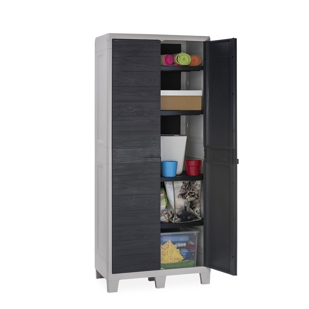 Уличный пластиковый шкаф Toomax Woody's XL Shelves