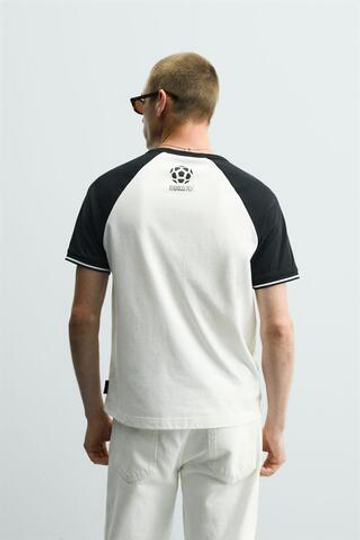 ZARA ФУТБОЛКА КОЛОР-БЛОК MEXICO 70 FIFA WORLD CUP™ FIFA CLASSICS, БЕЛЫЙ