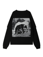 Мужской Лонгслив Horses Layered
