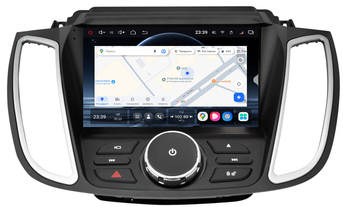 Магнитола для Ford Kuga 2 2017-2019 (SYNC 3, рамка с кнопками тип 1) - Redpower 85251 PRO/PROmax ТОП звук, 2K QLED, Android 14, Быстрейшая, CarPlay, 4G SIM-слот