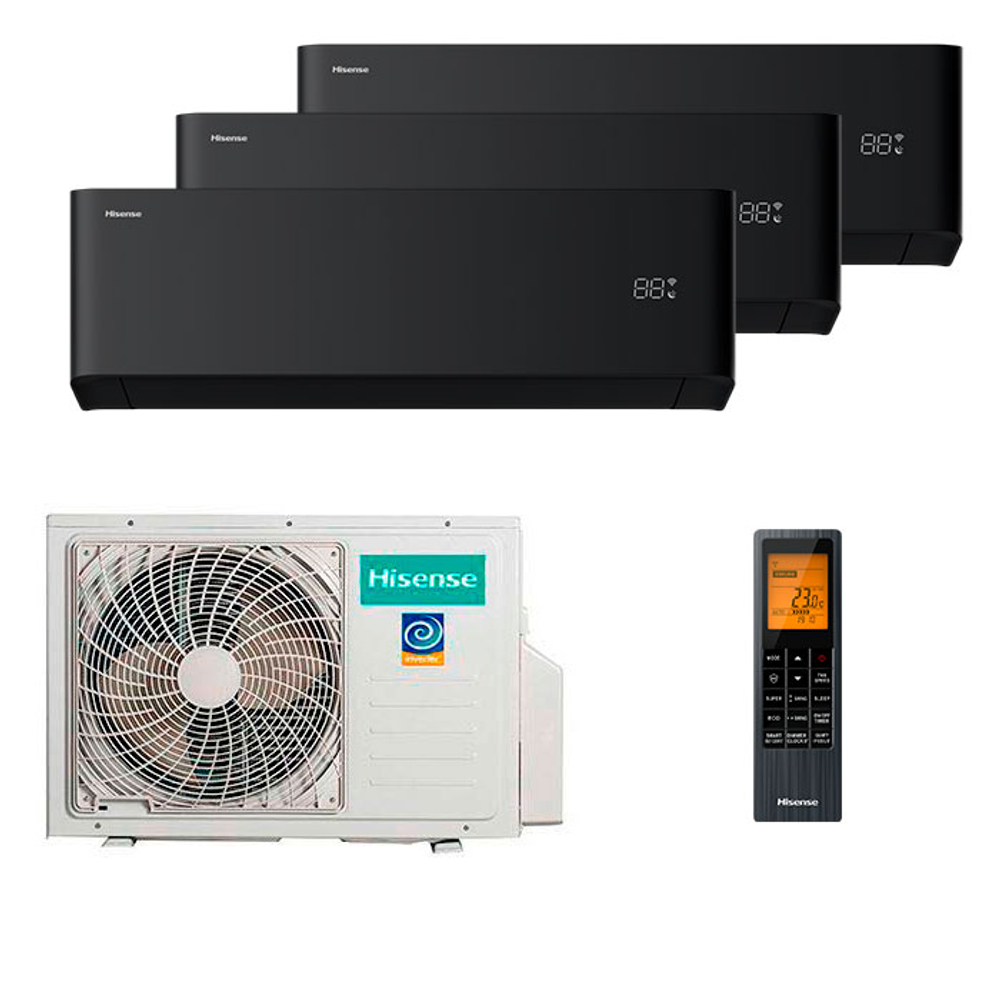 Мультисплит система на 3 комнаты Hisense AMS-09UW4RYCHB00(B) x 3 / AMW3-18U4RJC