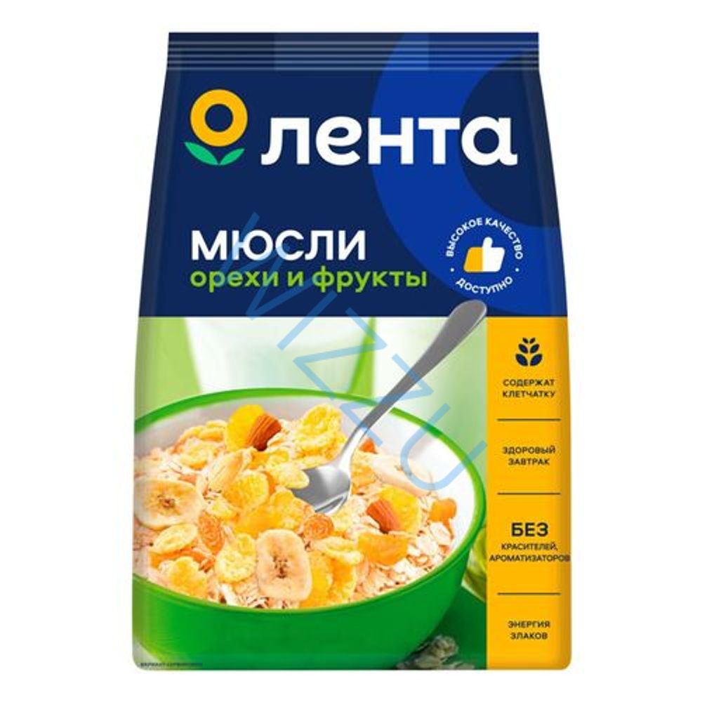 Мюсли Фруктово ореховые Лента 400 г