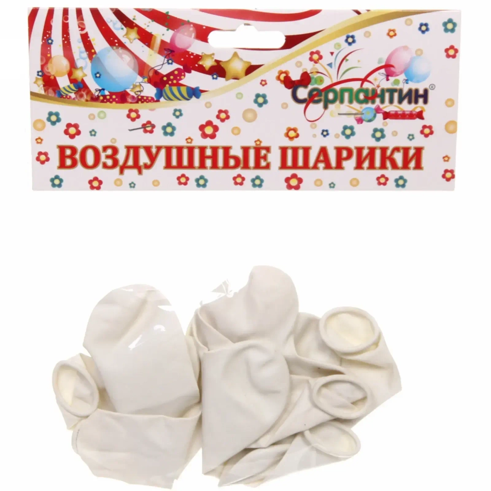 Воздушные шары»Сердце» 12»/30см (набор 5 шт), белый