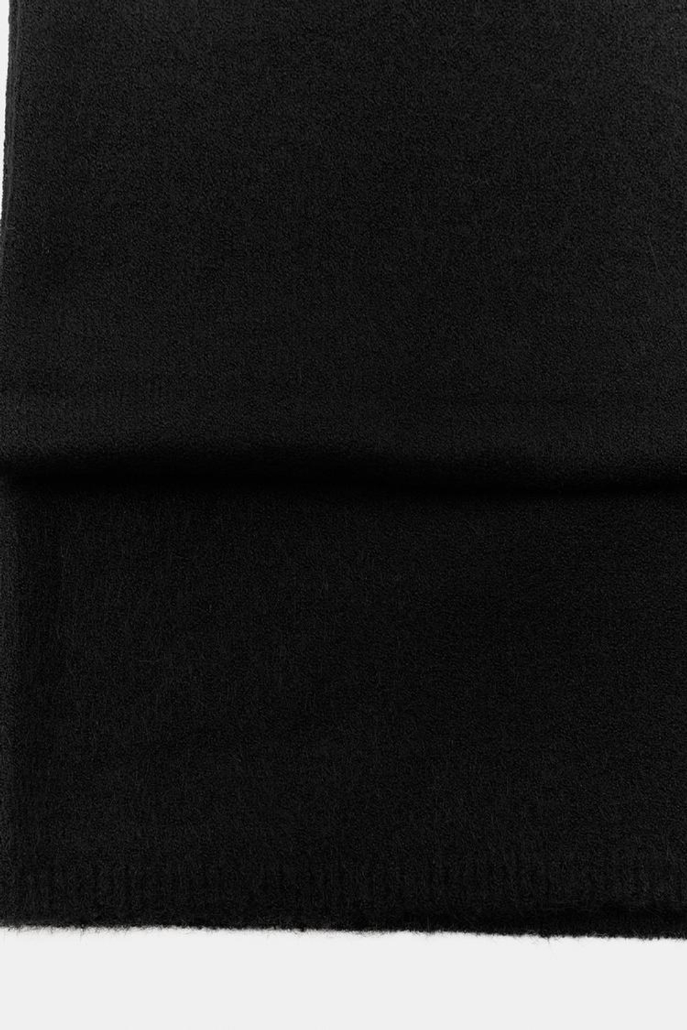 ZARA ТОНКИЙ ВЯЗАНЫЙ ШАРФ, ЧЕРНЫЙ