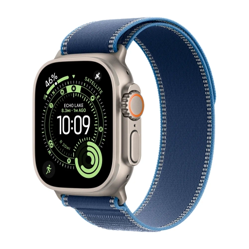 Умные часы Apple Watch Ultra 3 (2025) GPS + Cellular, 49mm, Natural Titanium Case with Blue/Bright Blue Trail Loop, M/L