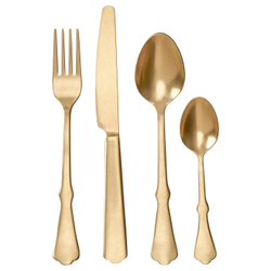 IKEA NATTKLOT  (ИКЕА НАТТКЛОТ)  -  Набор столовых приборов, 24 шт. - золотистый