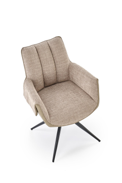 Стул HALMAR K579 коричневый/черный, поворотный