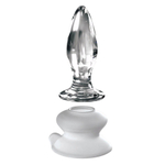 Прозрачная стеклянная пробка 10см с присоской PipeDream Icicles #91 Glass Anal Plug With Suction Cup Clear 289120