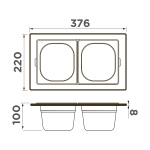 Контейнер Omoikiri DC-04-2-LG