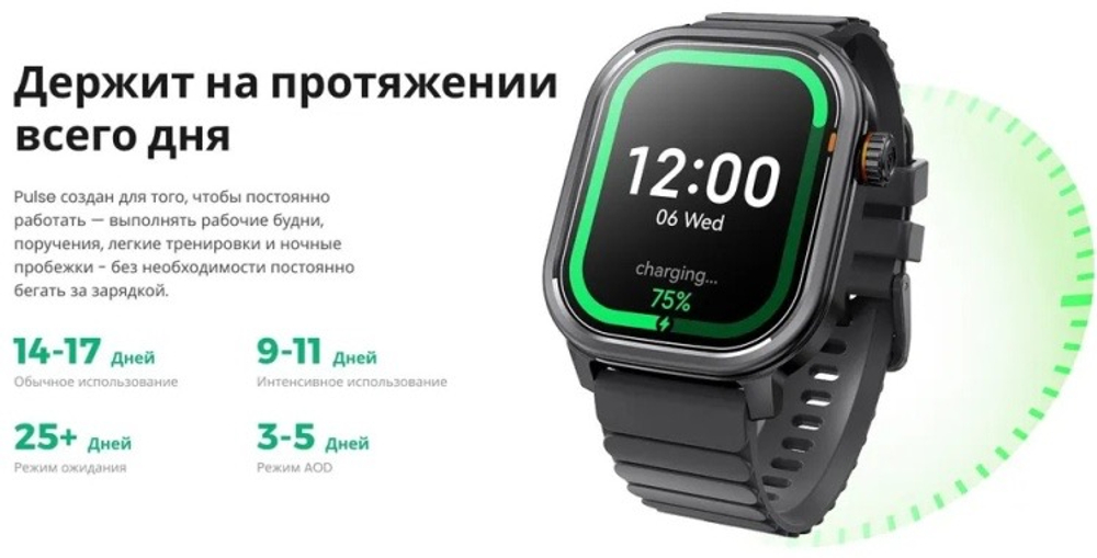 Смарт-часы KOSPET Pulse 47 мм графитовый-черный