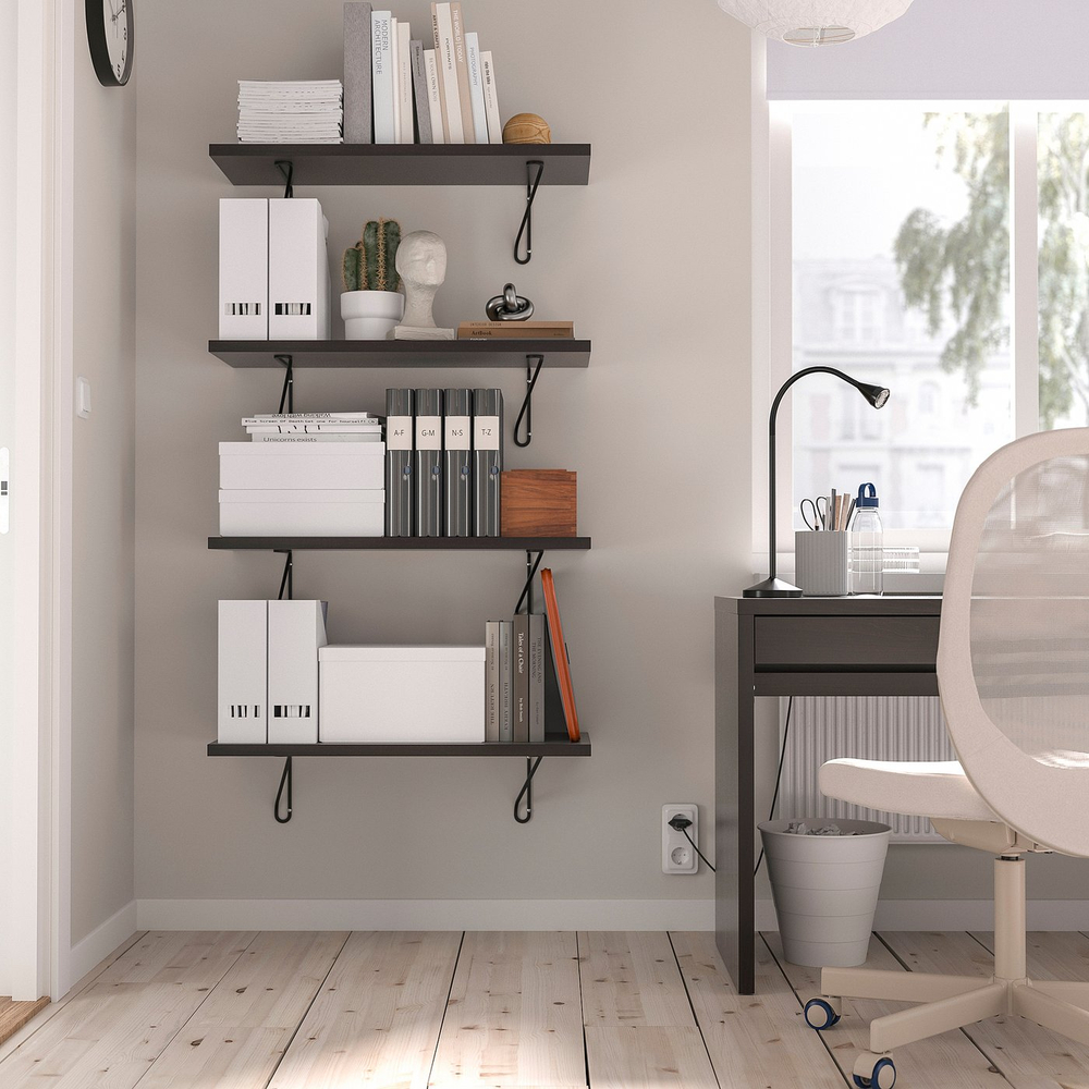 IKEA FÖRLÄGGARE  (ИКЕА ФЁРЛЭГГАРЕ)  -  Кронштейн - чёрный 18x25 см