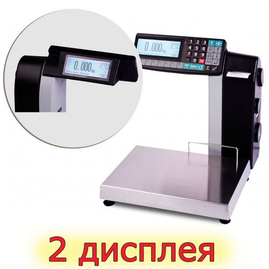 Весы с печатью этикеток MK-15.2-R2P10-1 (с подмотчиком)