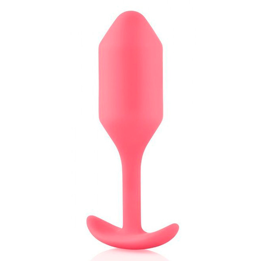 Розовая пробка для ношения 11,4см b-Vibe Snug Plug 2 BV-008-COR