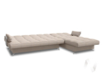 Диван угловой Финка ДКУ с хром. бок (Savana Plus Ivory; 3 категория)