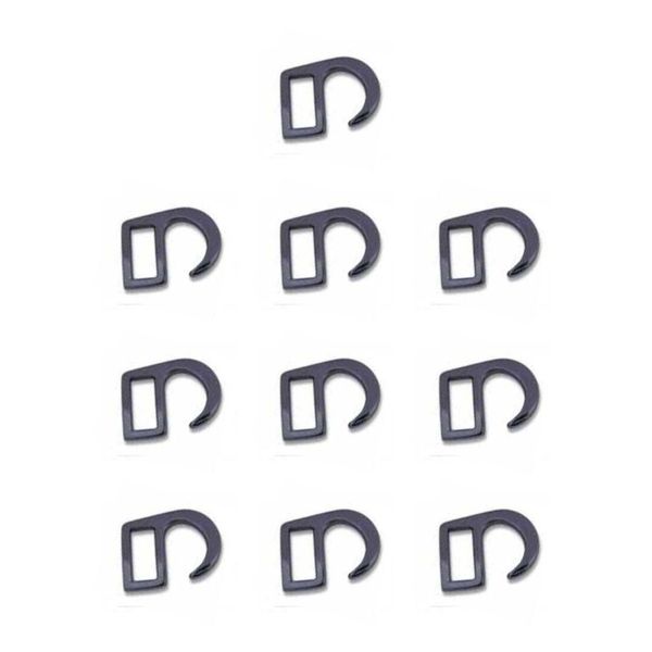 Крючки обувные 21х15 мм, ⌀10 мм, 10 шт, 06 черн.никель, Micron