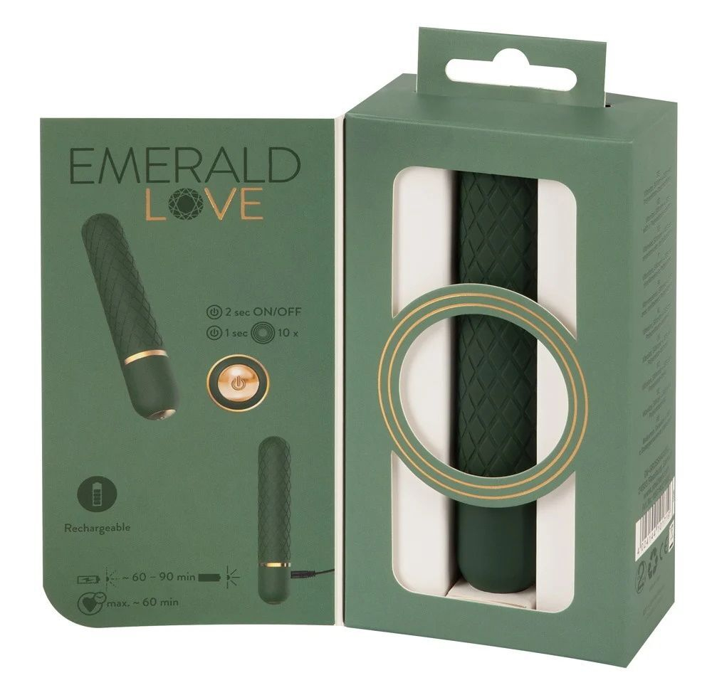 Зеленый мини-вибратор Luxurious Bullet Vibrator - 12,6 см. (Цвет: зеленый)