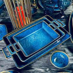 Lenardi 133-312 Прямоугольное блюдо для запекани 25,5х15,5х5см AQUAMARINE для запекания в под.уп.(х24)Фарфор