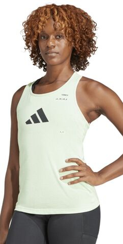 Женский топ теннисный Adidas Graphic Tank Top - semi green spark