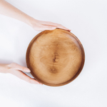 Деревянная плоская тарелка Art of Siberia из дерева сибирский кедр T129