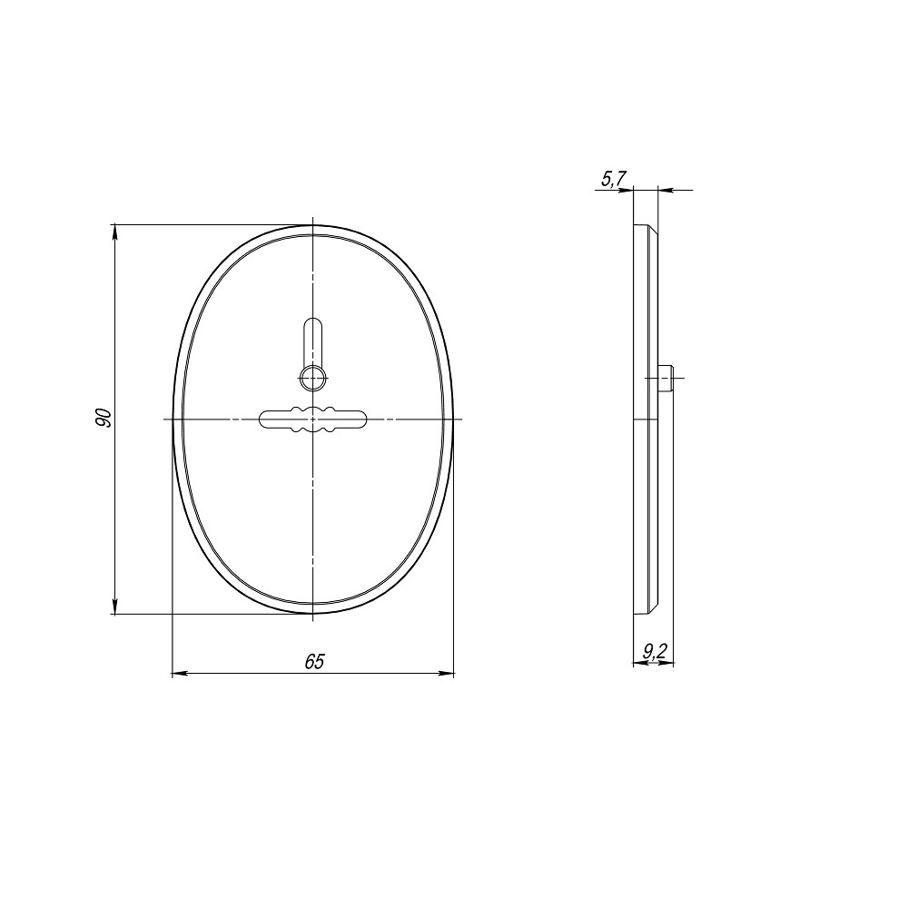 Накладка на сувальдный замок ESC.S-lift.ECO/OV.476 (ESC 476 eco) с шторкой CP хром