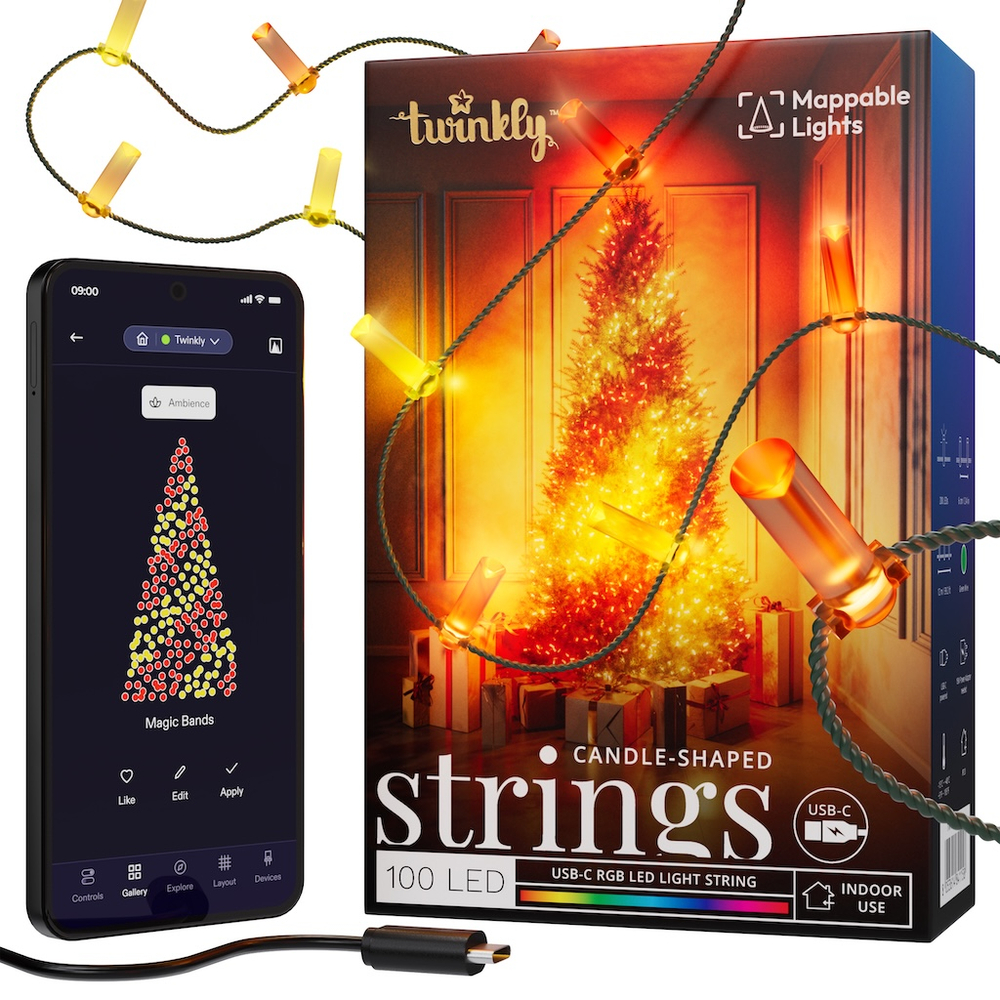 Гирлянда Twinkly Candies Pearls 100 диодов RGB 8 мм 6 м IP20 USB-C Green