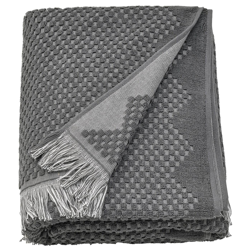 IKEA FJÄLLSTARR  (ИКЕА ФЙÄЛЛСТАРР)  -  Полотенце банное, темно-серое, 100x150 см