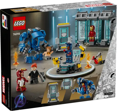 Конструктор LEGO Marvel 76315 Лаборатория Железного человека: Зал доспехов