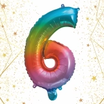Шар фольгированный «Цирфа «6» (радуга)